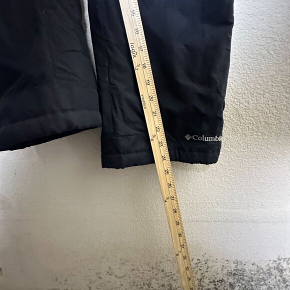 Columbia Ski Snow Bib Overalls Cargo Pant Boy M Omni-Shield Black Insulated Snow - Picture 6 of 12